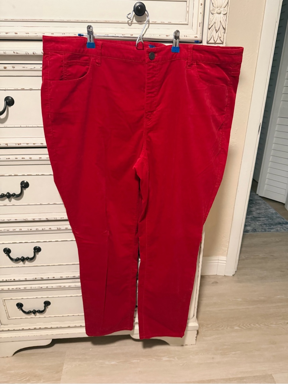 Talbots Red Straight-Leg Corduroy Pants- NWOT- Clearance